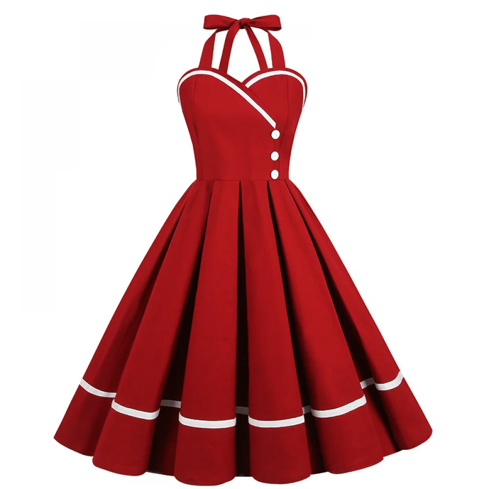 Vintage Fashion Dress - 할로윈 50s 60s 80s 레트로 드레스
