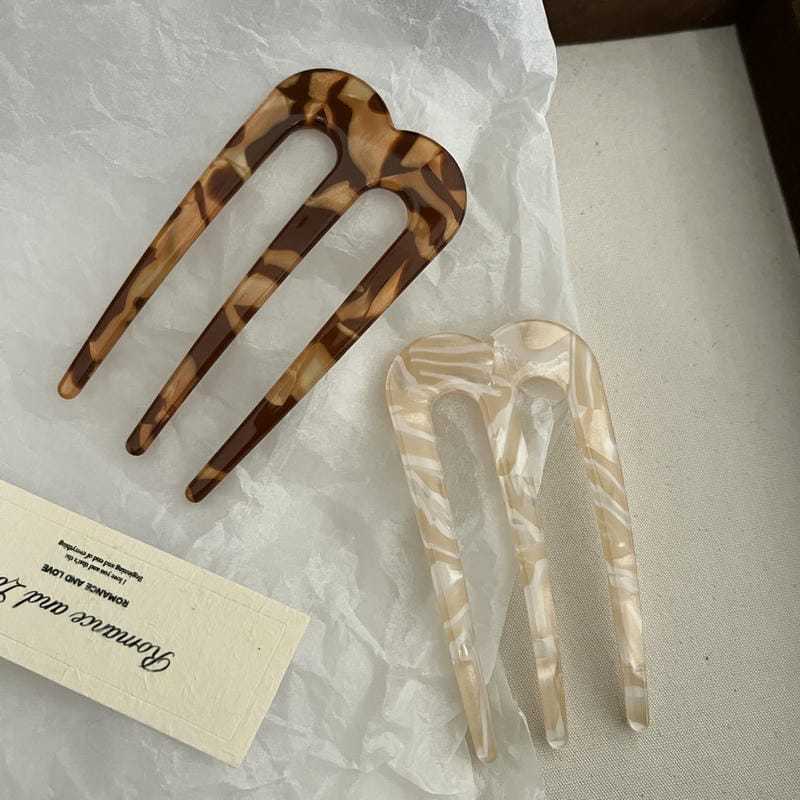 French Vintage Fashion - 여성용 8CM 프랑스 헤어핀, U자형 헤어