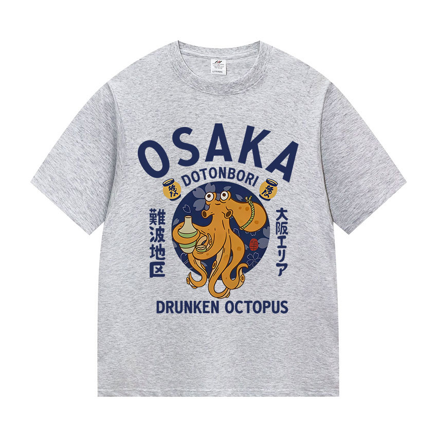 Vintage Fashion Osaka - 오사카 도톤보리 드렁큰 옥토퍼스 티셔츠 유니섹스