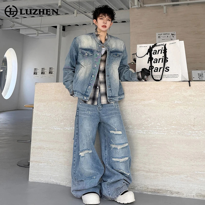 Vintage Fashion For Men - 루젠 2026 가을 빈티지 워싱 데님