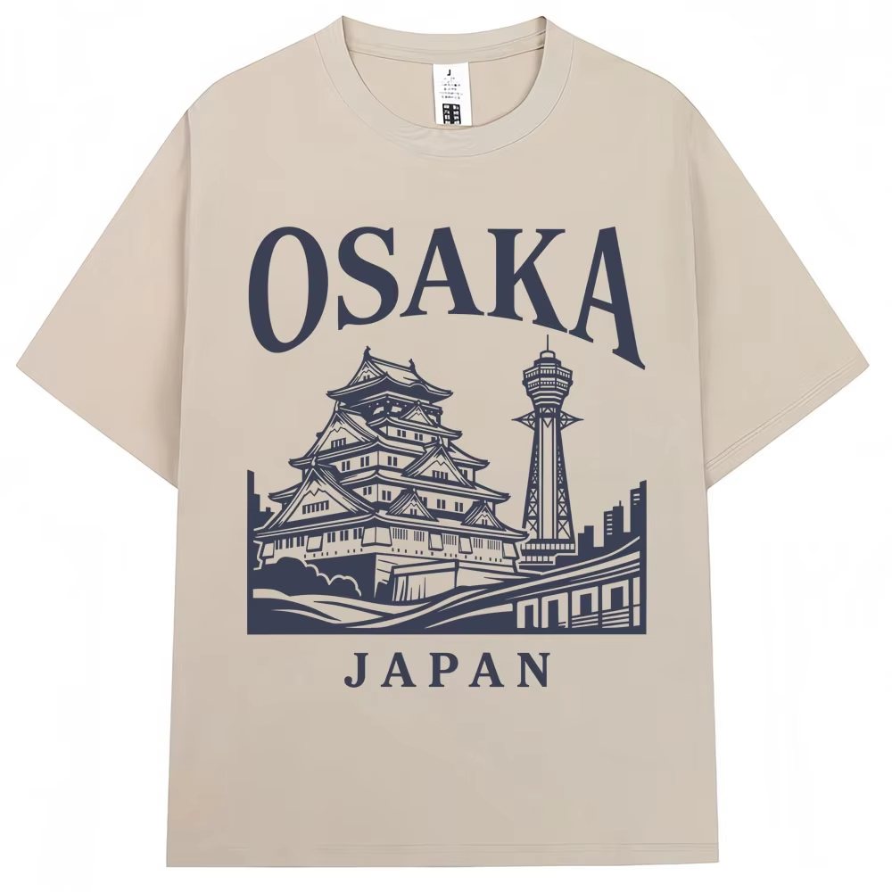 Vintage Fashion Osaka - 일본 스타일 오사카 프린트 티셔츠 여행