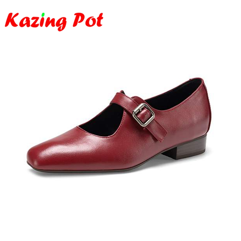 Vintage Fashion Dress - Krazing Pot 풀 그레인 가죽 라운드