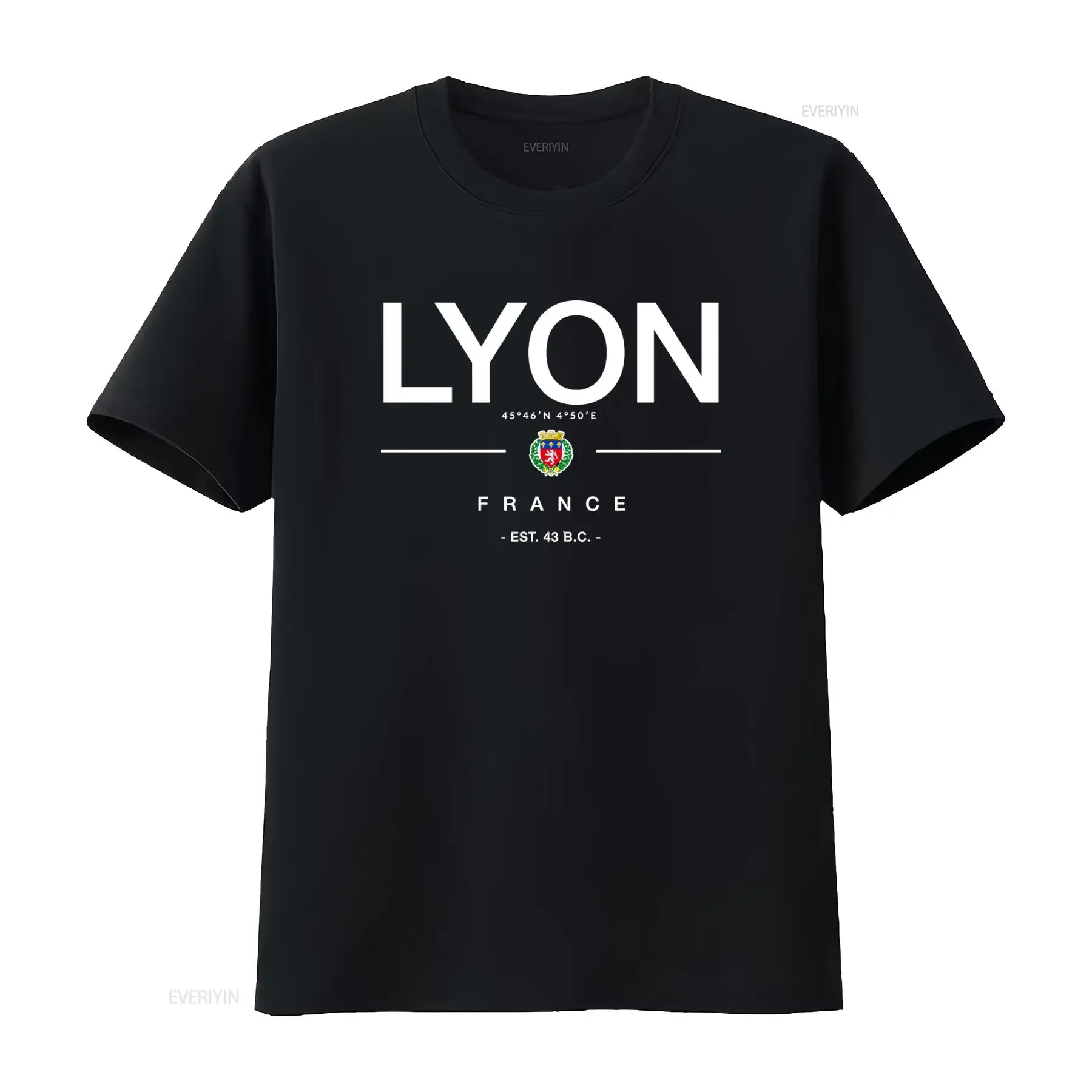 French Vintage Fashion - 리옹 프랑스 티셔츠 휴가복 기념품 저지
