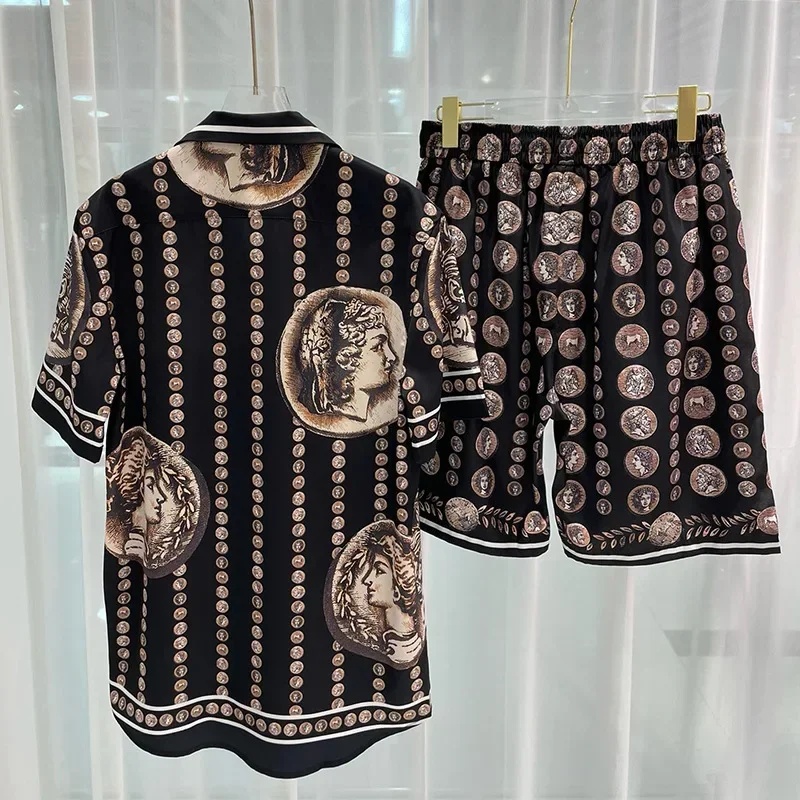 Vintage Fashion For Men - 로얄 럭셔리 남성 셔츠 세트 빈티지