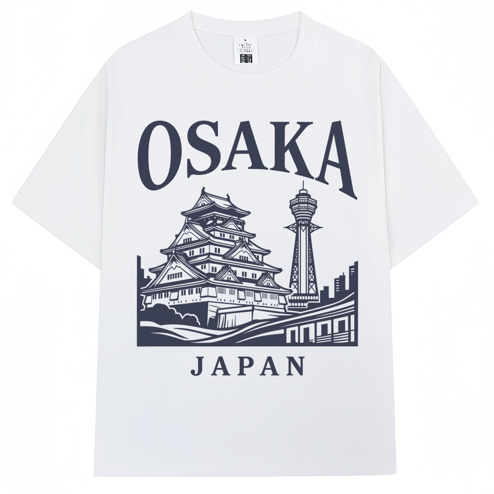 Vintage Fashion Osaka - 일본식 오사카 프린트 티셔츠 여행 목적지
