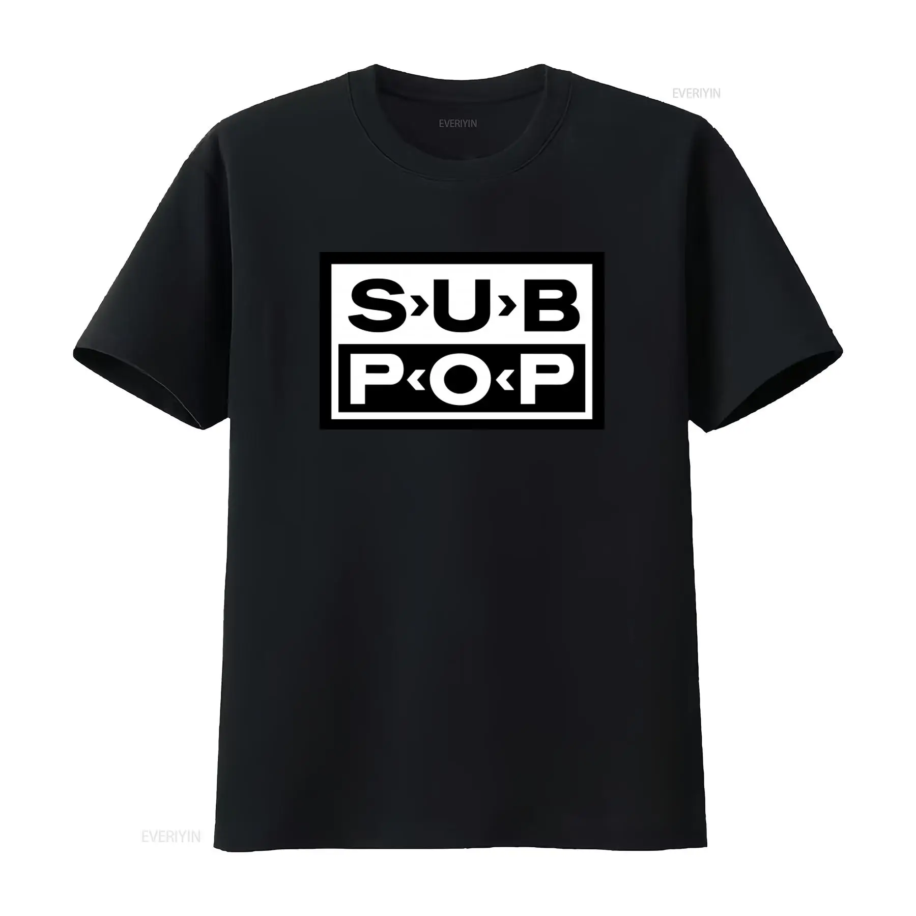 서브 팝 로고 티셔츠 블랙 화이트 프린트 레트로 스타일 - Vintage Fashion Logo 리뷰 및 가격