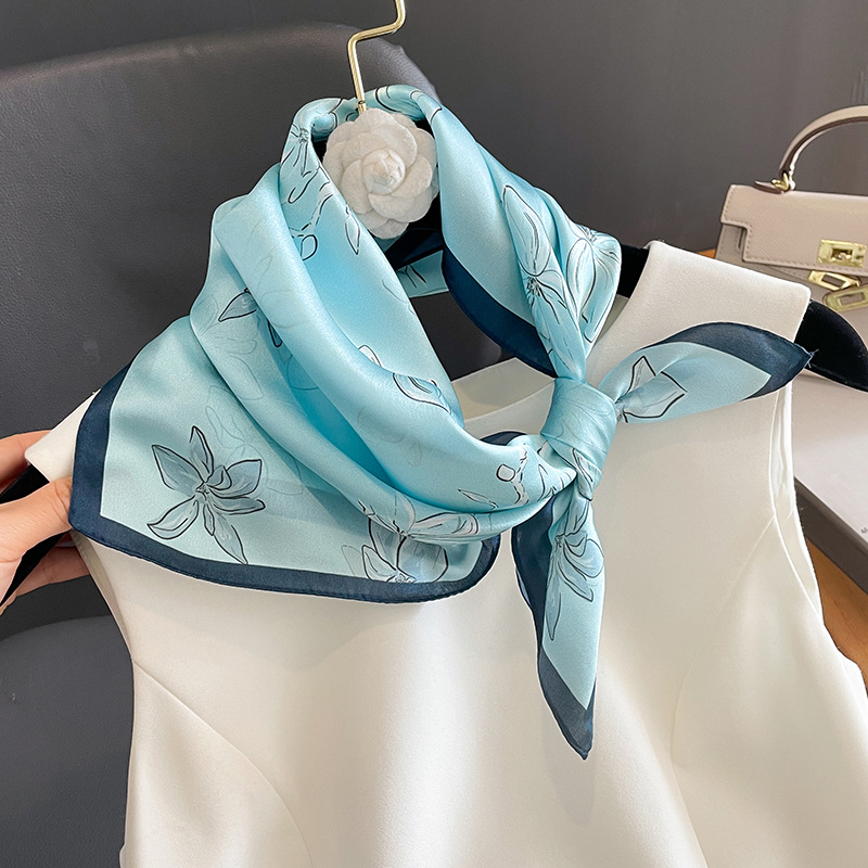 53x53cm 작은 사각형 100% 진짜 실크 스카프  - Vintage Fashion Hijab 리뷰 및 가격