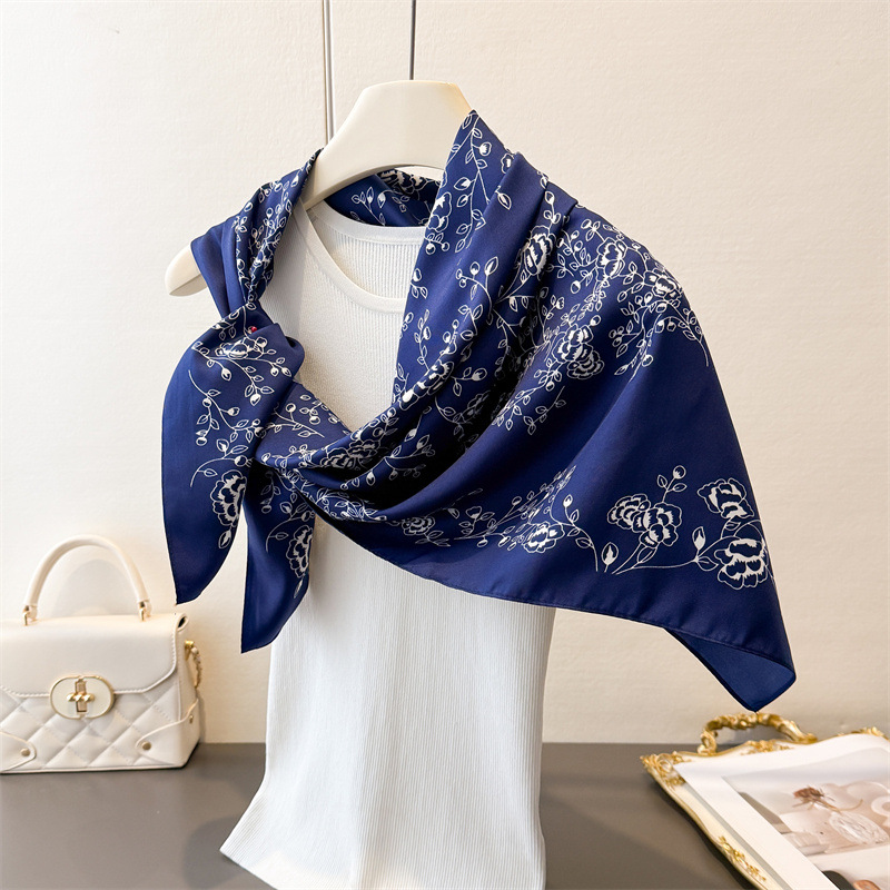 럭셔리 빈티지 90X90cm 여성용 스퀘어 스카프 부드 - Vintage Fashion Hijab 리뷰 및 가격