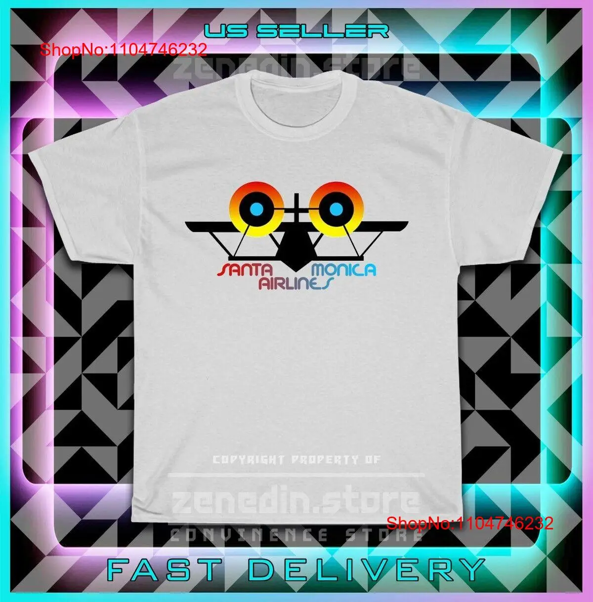New Hot Santa Monica Airline 로 - Vintage Fashion Logo 리뷰 및 가격