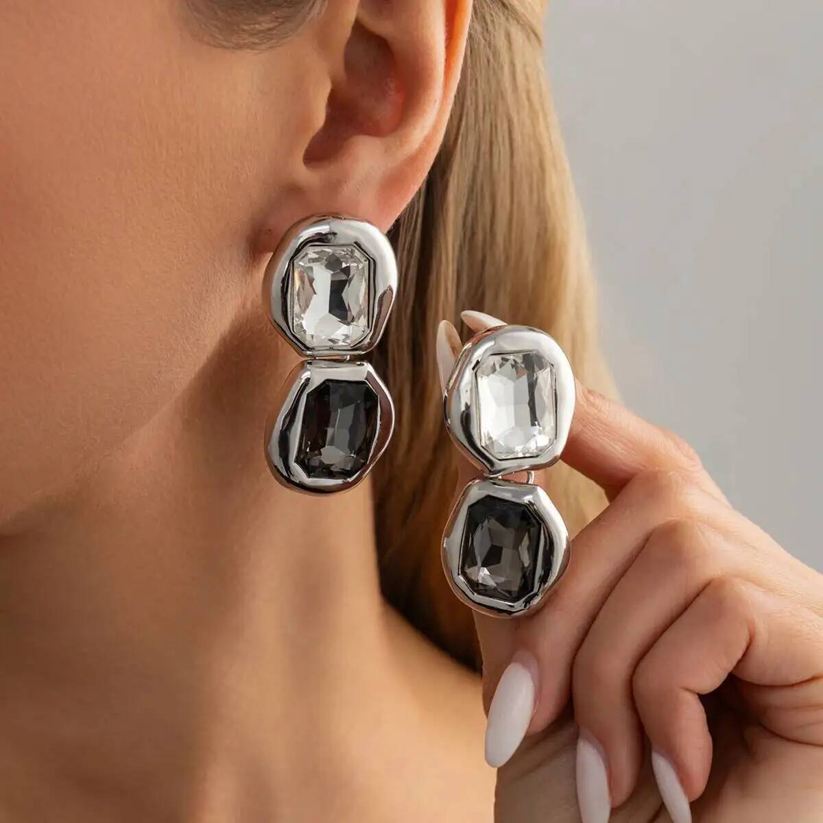 IngeSight.Z 독특한 럭셔리 빅 글래스 라인스톤 - Z Vintage Fashion 리뷰 및 가격