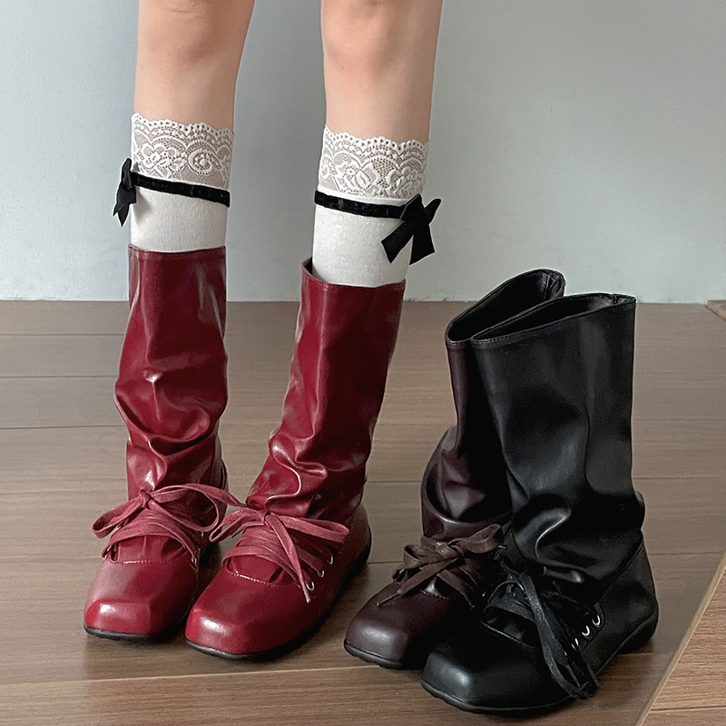 빈티지 플랫 여성 웨스턴 카우보이 부츠 패션 여성 스퀘 - Vintage Fashion Ladies 리뷰 및 가격
