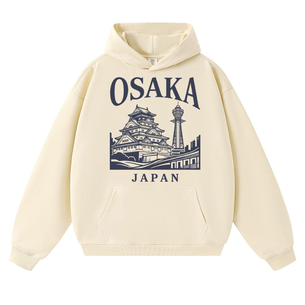 일본식 오사카 그래픽 후드티 여행 목적지 기념품 남성  - Vintage Fashion Osaka 리뷰 및 가격