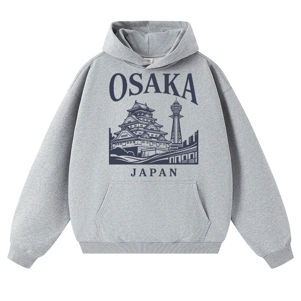 일본식 오사카 그래픽 후드티 여행 목적지 기념품 남성  - Vintage Fashion Osaka 리뷰 및 가격