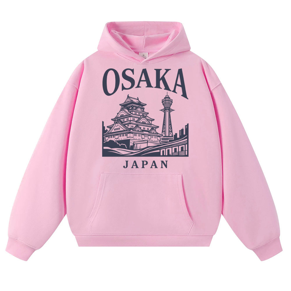 일본식 오사카 그래픽 후드티 여행 목적지 기념품 남성  - Vintage Fashion Osaka 리뷰 및 가격