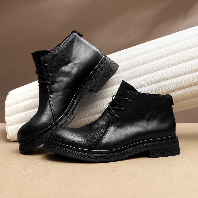 빈티지 남성용 천연 가죽 부츠 럭셔리 수제 2026 봄 - Vintage Fashion For Men 리뷰 및 가격