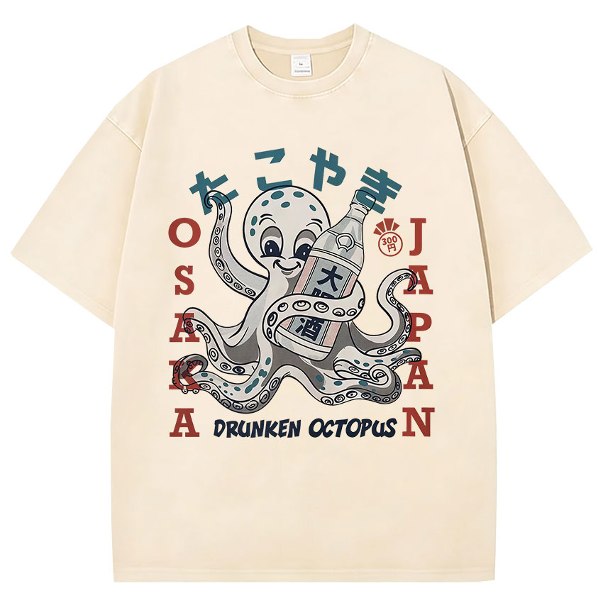 재미있는 일본 오사카 도톤보리 술취한 문어 빈티지 워시 - Vintage Fashion Osaka 리뷰 및 가격