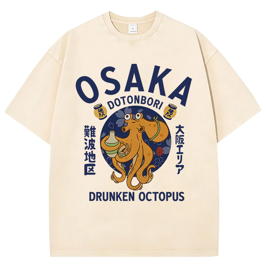 재미있는 일본 오사카 도톤보리 술취한 문어 빈티지 워시 - Vintage Fashion Osaka 리뷰 및 가격