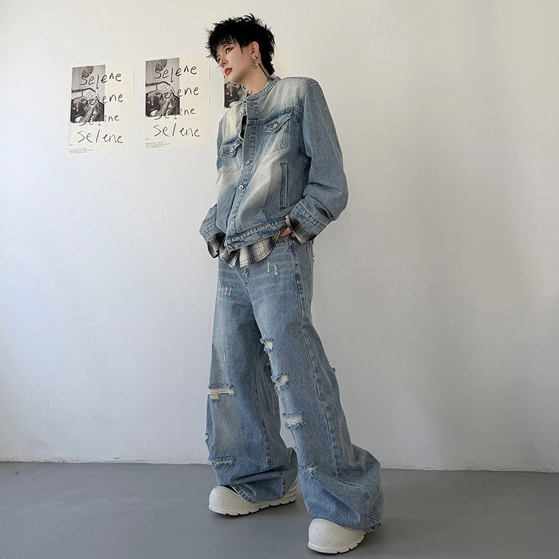루젠 2026 가을 빈티지 워싱 데님 투피스 세트 남성 - Vintage Fashion For Men 리뷰 및 가격