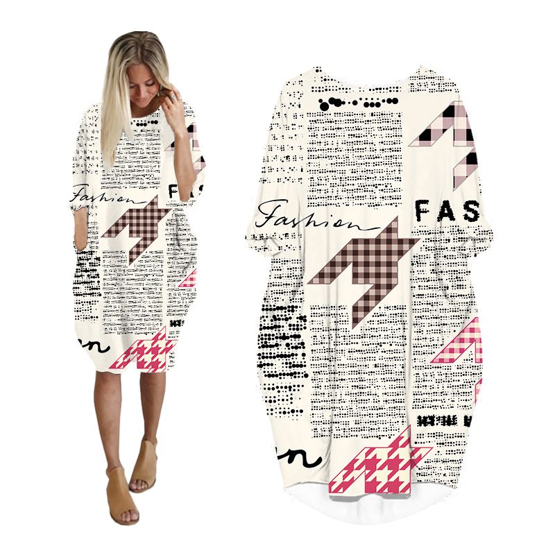 CLOOCL 여성용 신문지 드레스, 3D 프린트 스트리 - Vintage Fashion Newspaper 리뷰 및 가격