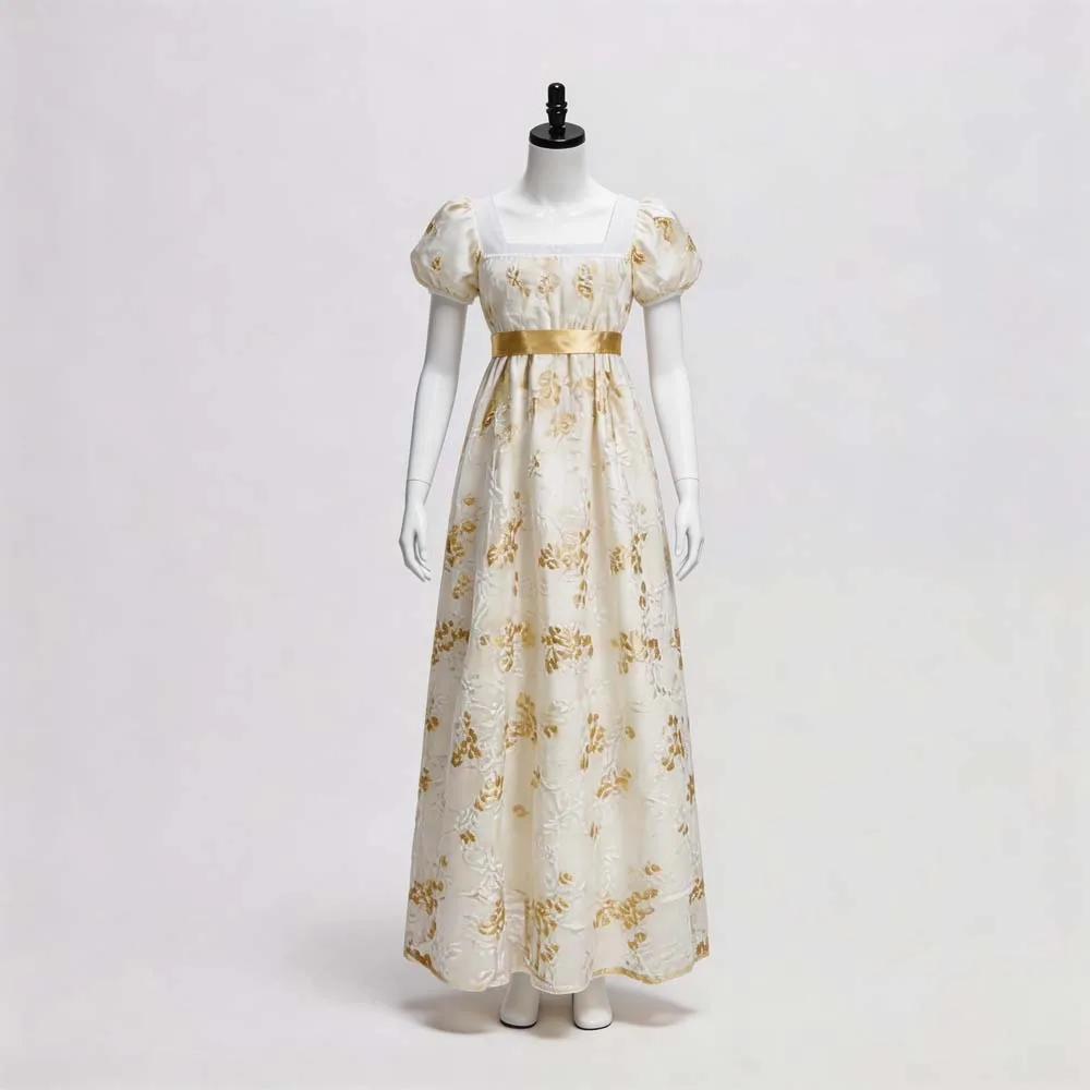 유럽풍 빈티지 레젠시 티 드레스 스퀘어넥 퍼프 숏 슬리 - Vintage Fashion Dress 리뷰 및 가격