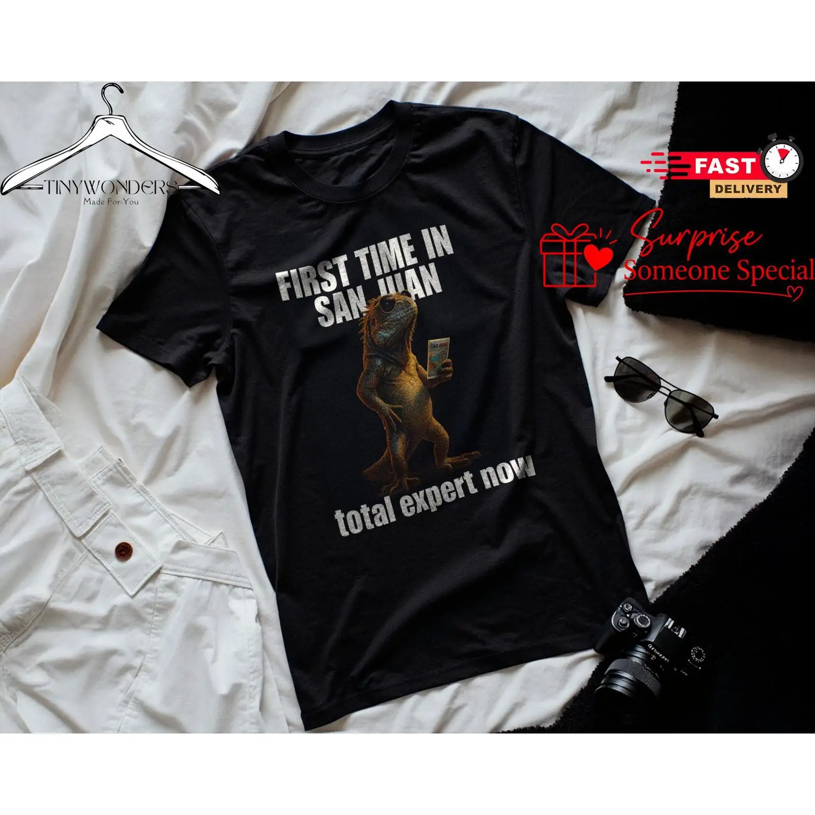 San Juan Iguana Meme T 셔츠의 첫 번 - Vintage Fashion Expert 리뷰 및 가격