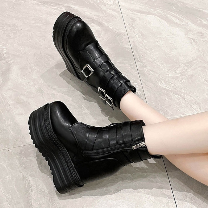 2025년 신상 13cm PU 여성용 가을 봄 모터사이 - Vintage Fashion Rome 리뷰 및 가격