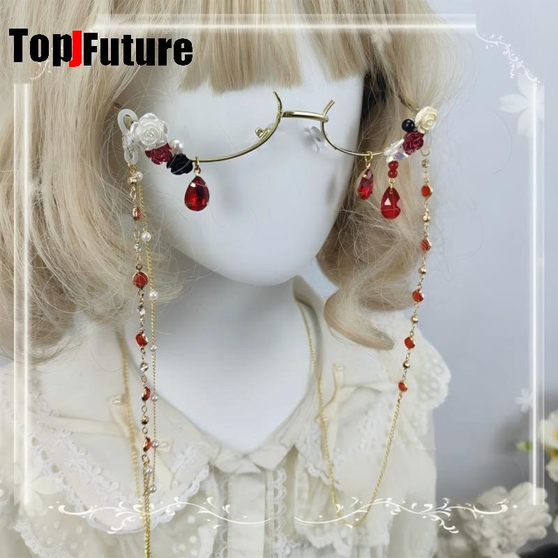 여성 하라주쿠 서브컬쳐 로리타 소녀 수제 요정 꽃무늬  - Vintage Fashion Subculture 리뷰 및 가격