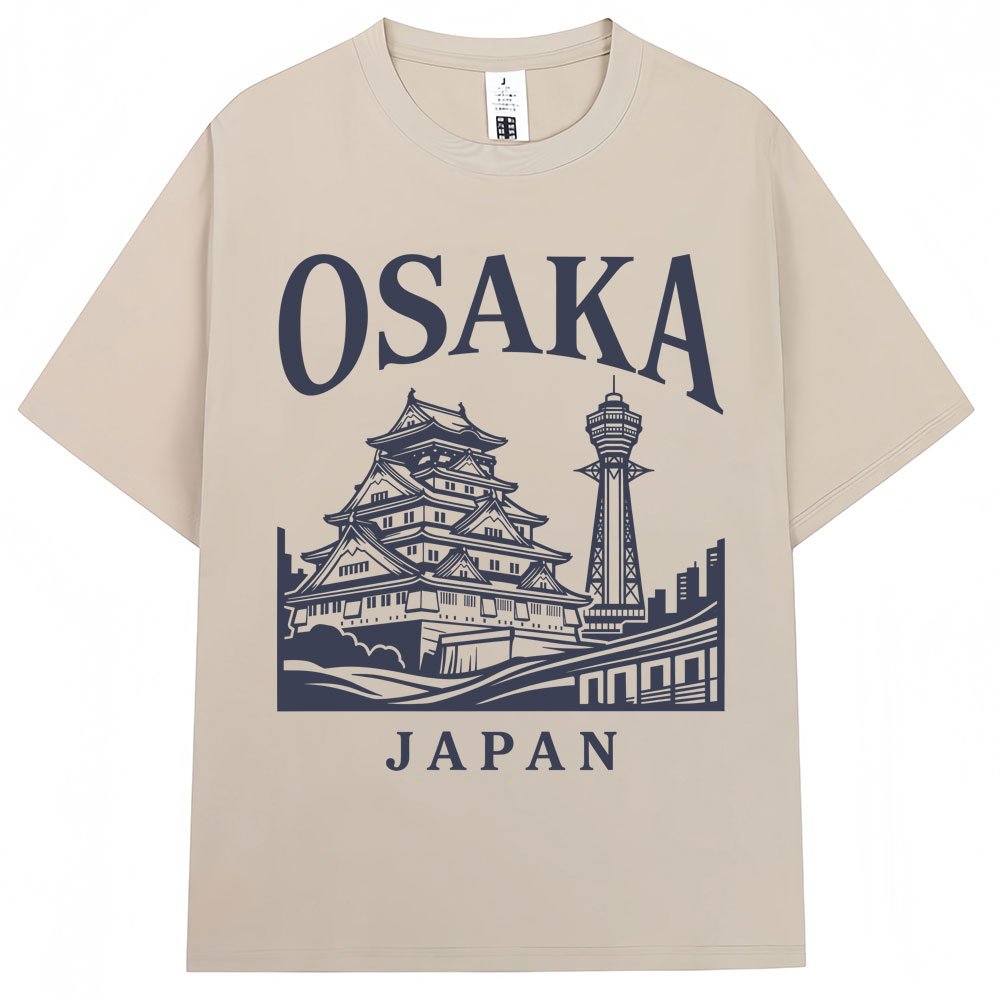 일본식 오사카 프린트 티셔츠 여행 목적지 기념품 남성  - Vintage Fashion Osaka 리뷰 및 가격